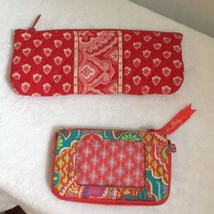 Vera Bradley coin mini purse with ID pocket and eyeglass case, or makeup